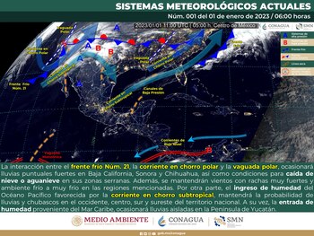 La Comisión Nacional del Agua a través del Servicio Meteorológico Nacional
