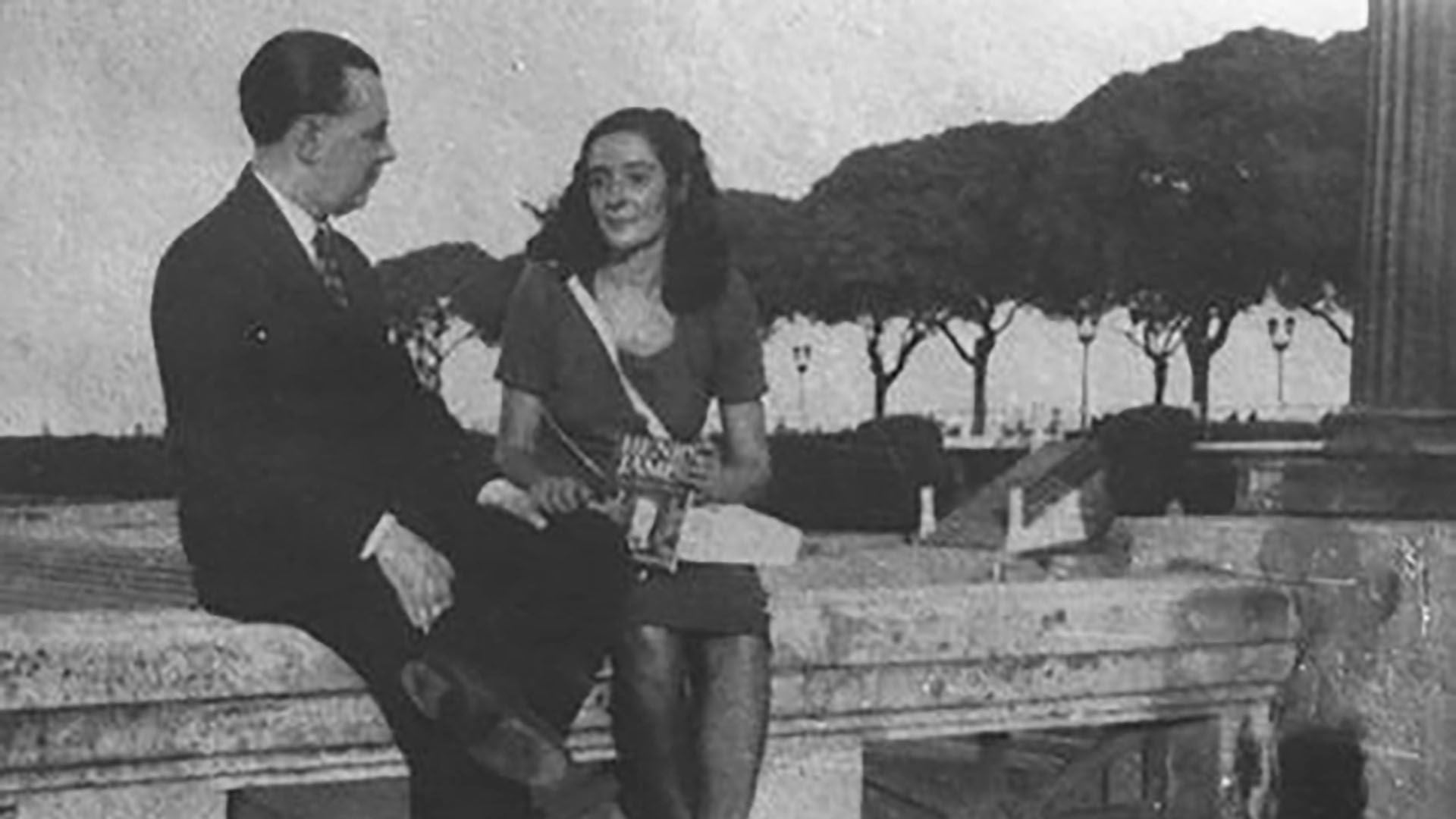 Estela Canto y Jorge Luis Borges, un romance que no avanzó.