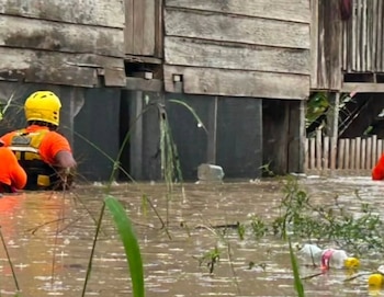 Las lluvias dejaron más de 1,100 personas afectadas en Bocas del Toro, principalmente por inundaciones, deslizamientos y crecidas de quebradas. Tomada de Instagram