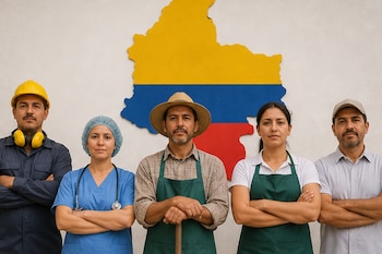 La fórmula técnica prevé un alza salarial del 8% con base en una inflación del 6,8% y una productividad del 1,2% - crédito VisualesIA/Imagen Ilustrativa Infobae