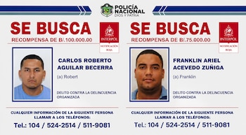 La Policía Nacional mantiene activa la búsqueda de alias "Robert" y "Franklin", considerados dos de los presuntos líderes de la organización criminal Humildad y Pureza (Los HP). Tomada de la PN