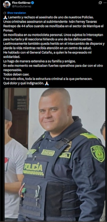 El alcalde de Medellín, Federico