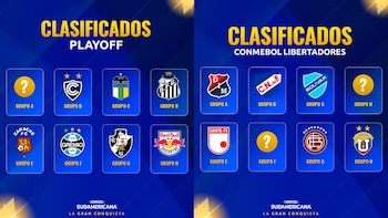 Los equipos clasificados a los playoffs de la Copa Sudamericana 2026.