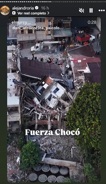 El Chocó concentra la preocupación en el llamado de Alejandro Riaño por la emergencia - crédito @alejandroria/IG