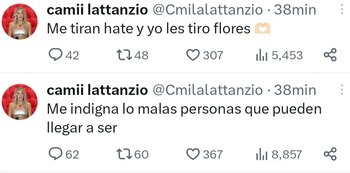 El descargo de Camila Lattanzio