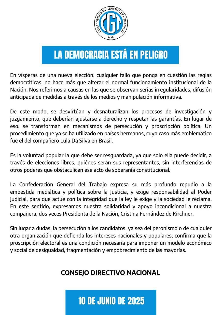 Comunicado CGT