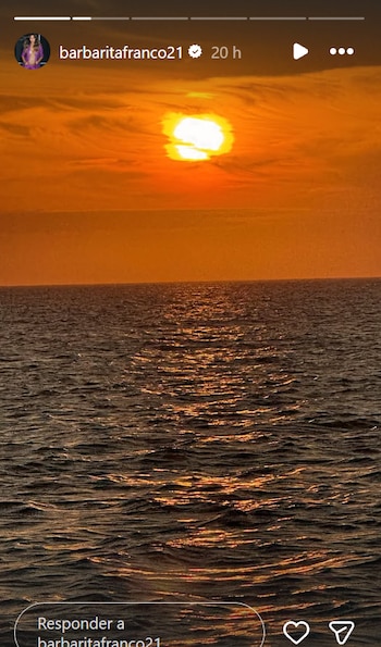 El sol del atardecer fue