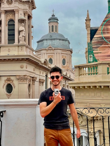 Facundo Asensio en la terraza