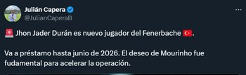 Periodista confirmó llegada de Jhon
