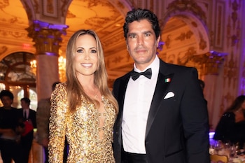 Natalia Denegri junto al actor