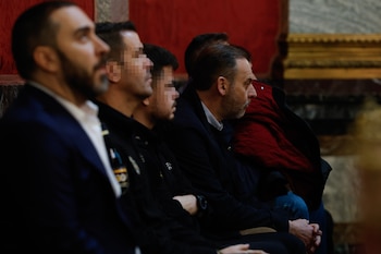 Jose Luis Ábalos y Víctor de Aldama durante el juicio del caso mascarillas. (Europa Press)