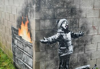 Un mural de Banksy a