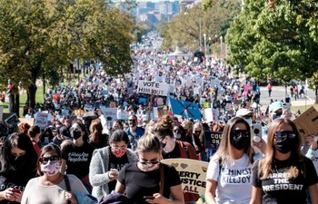 Activistas en la Marcha de