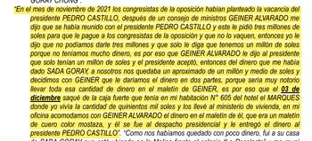 Declaración de Salatiel Marrufo ante