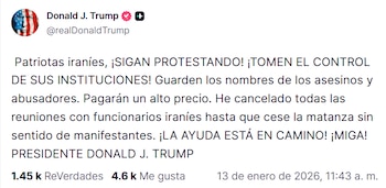 El mensaje de Trump en