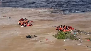 El naufragio de una barcaza