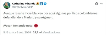 Miranda apuntó contra los políticos