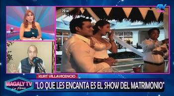 ‘Metiche’ se pronuncia sobre boda de Karla y Christian: “Yo tomaría las cosas con soda”. Captura: Magaly TV La Firme.