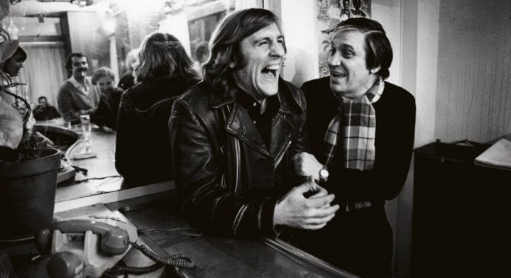 Gérard Depardieu junto al director Maurice Pialat en el rodaje de