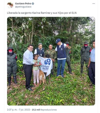 El presidente Gustavo Petro también confirmó la noticia. Twitter.