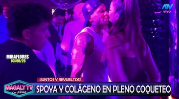 Laura Spoya es captada con su ‘colágeno’ y desata polémica pese a negar romance. Captura: Magaly TV La Firme.