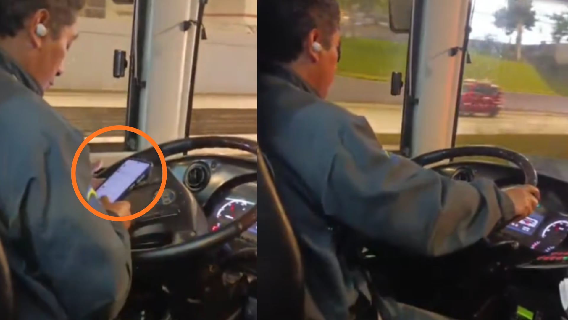 Graban a conductor del Metropolitano usando el celular mientras transporta pasajeros| Francito Perú (TikTok)