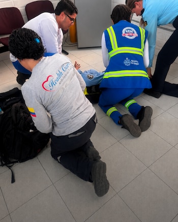 El hombre fue atendido dentro la Secretaría de Tránsito - crédito El Itaguiseño