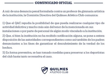 Comunicado del Club Quilmes en