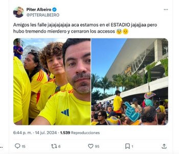 El humorista fue afectado por