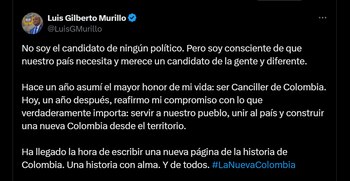 Luis Gilberto Murillo anunció su