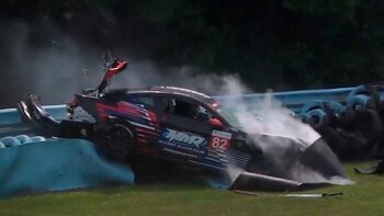 Impactante accidente en un autódromo de Nueva York