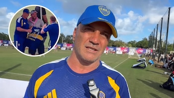 “Dame la azul y amarilla”: Giunta reveló detalles de su encuentro con Messi durante el torneo que participa Boca en Estados Unidos