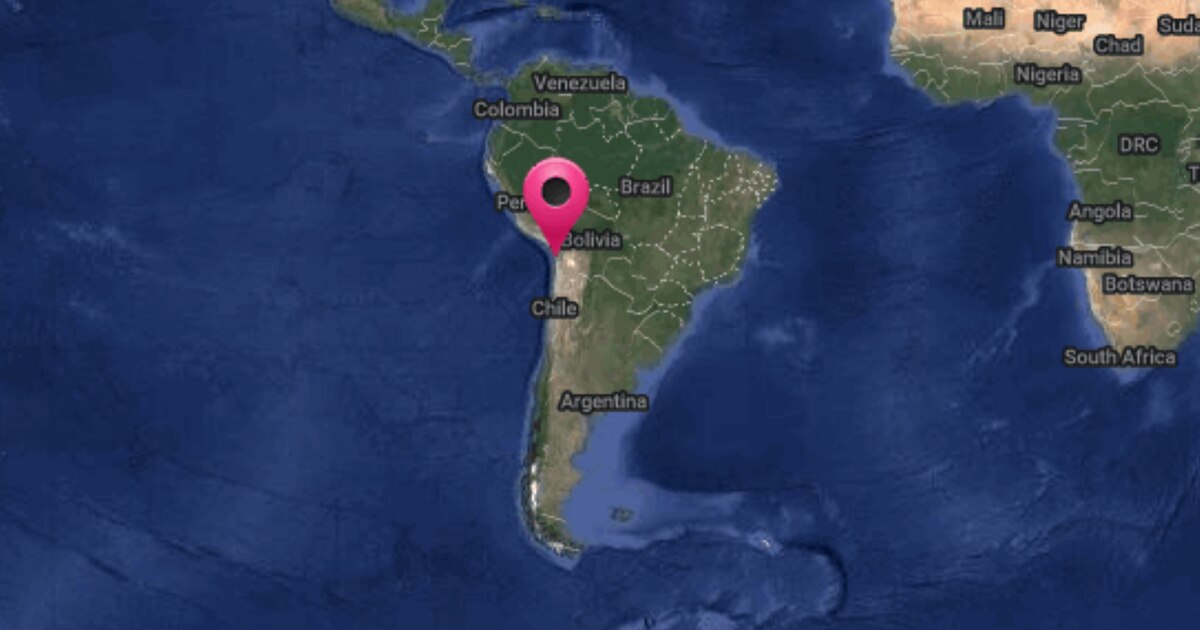Sismo de magnitud 6.5 sacude el sur del Perú con epicentro en Chile