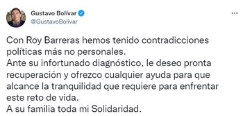 Esto dijo el senador Bolívar.