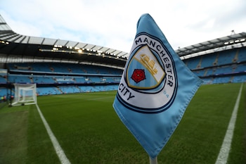 El escudo del Manchester City (AP/Jon Super)
