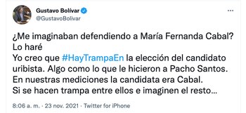 Gustavo Bolívar defendió a María