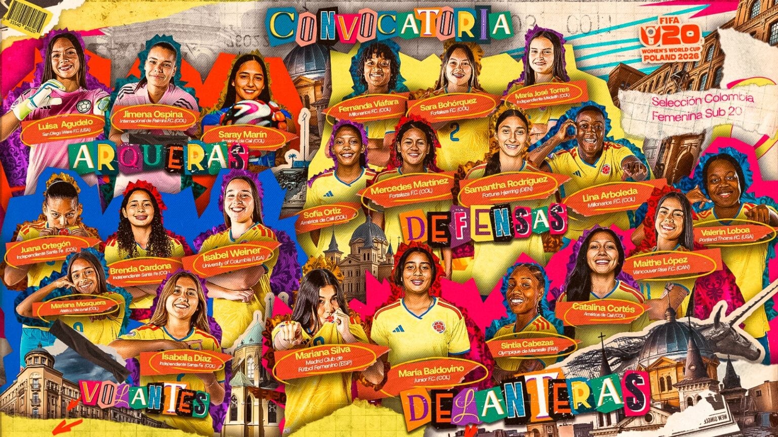 La selección Colombia femenina Sub-20 se concentró en Bogotá y viajará a Polonia el próximo miércoles para disputar el Mundial-crédito Federación Colombiana de Fútbol