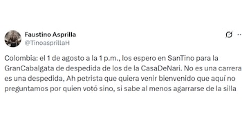 El exfutbolista anunció el evento en su finca SanTino, en Tuluá, invitando tanto a simpatizantes como a críticos del actual gobierno - crédito @TinoasprillaH/ X