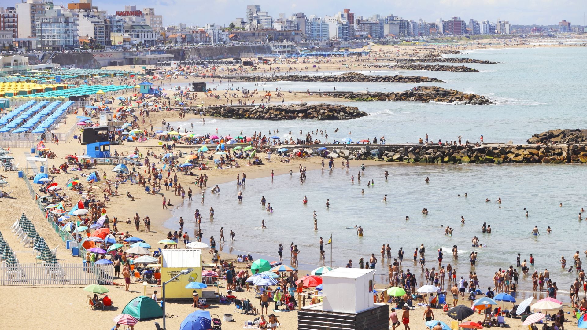 La playa de Mar del Plata