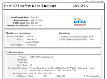 El reporte de la NHTSA indica con exactitud que 3,878 se deben retirar del mercado. El reporte de la NHTSA indica con exactitud que 3,878 se deben retirar del mercado. (NHTSA)