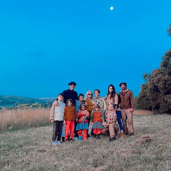 La familia a pleno disfrutando