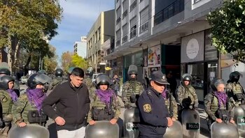 Parte del operativo policial que