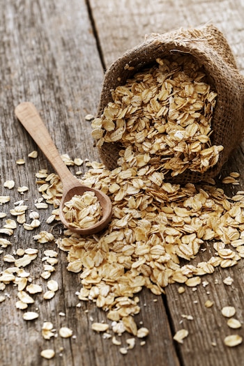 Food. Oats on the table