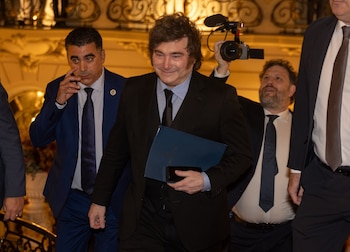 Milei participa en un desayuno informativo ( Eduardo Parra / Europa Press)
