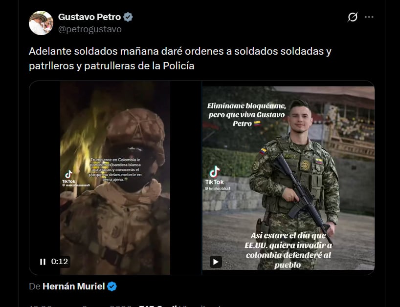 Gustavo Petro sobre las marchas de este 7 de enero de 2026 - crédito @petrogustavo/X