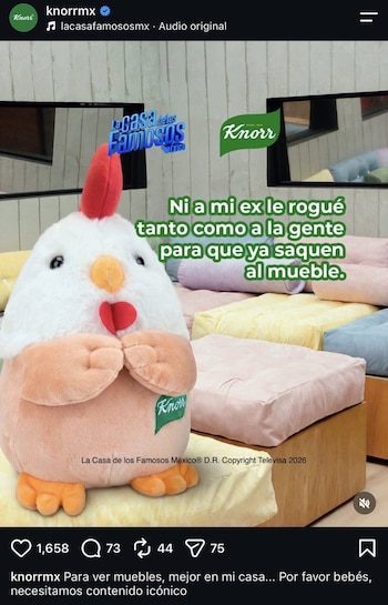 La marca pidió "menos muebles" en La Casa de los Famosos México 2026 (captura de pantalla)
