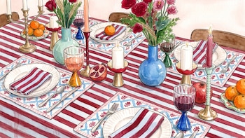 7 ideas para decorar la mesa con flores, colores suaves y materiales naturales