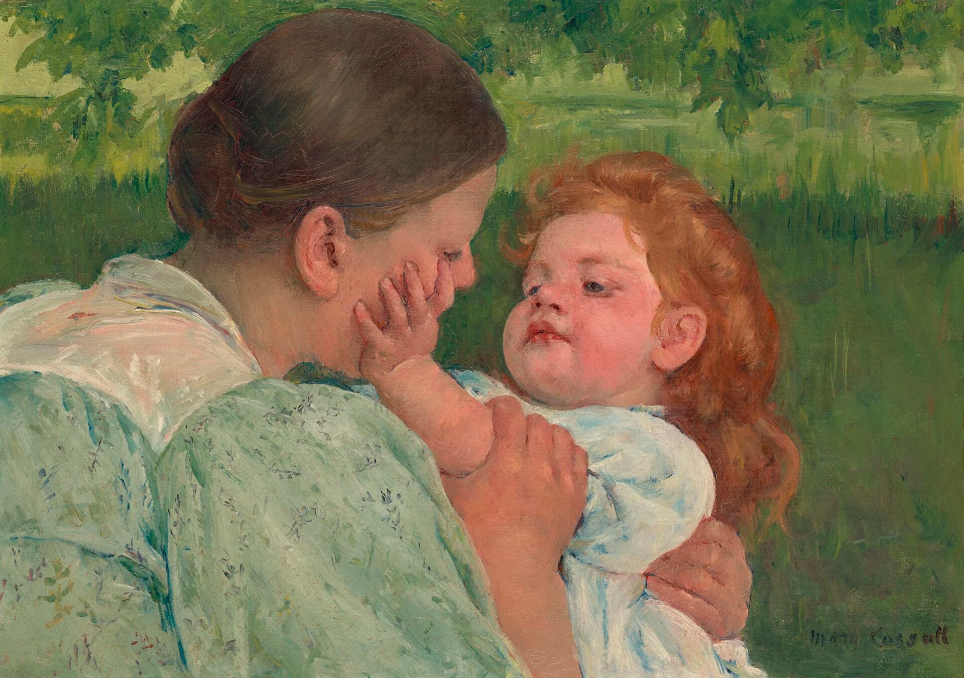 La pintora impresionista norteamericana Mary Cassatt (1844-1926) pinto infinidad de escenas de maternidad. Ella no tuvo hijos.