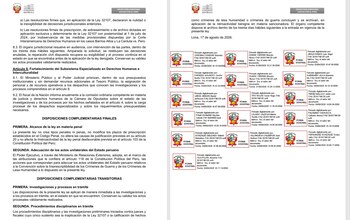Juntos por el Perú presenta proyecto para derogar la Ley 32107 sobre crímenes de lesa humanidad