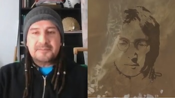 Artista peruano realiza retrato de